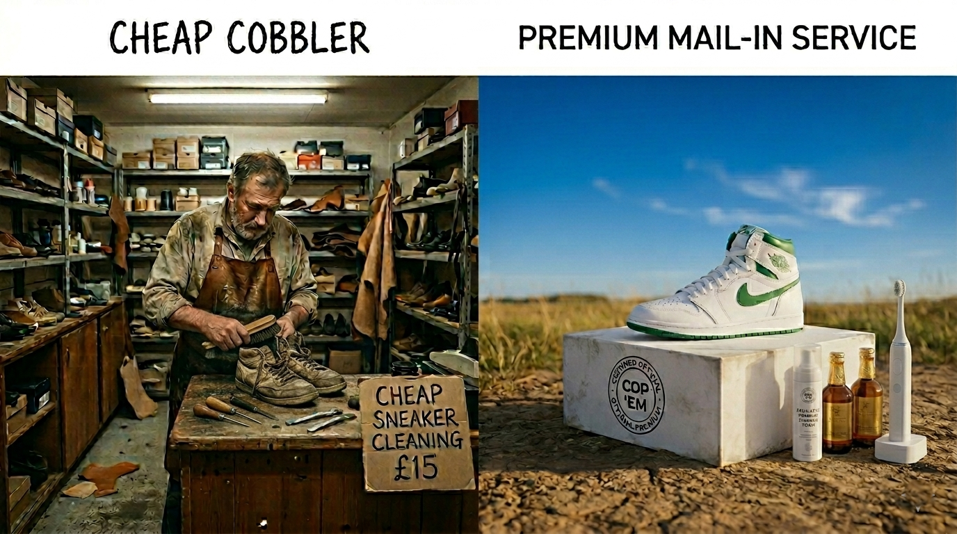 Cheap Local Cobbler vs Premium Mail-In Sneaker Cleaning